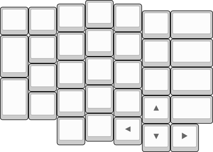 Position of the arrow keys